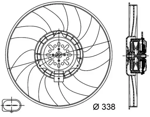MAHLE CFF313000S | Fan Motoru Audi A4 A5 A6 A7 Q5 08 19 1 8 TFSI 2 0 TDI Sağ