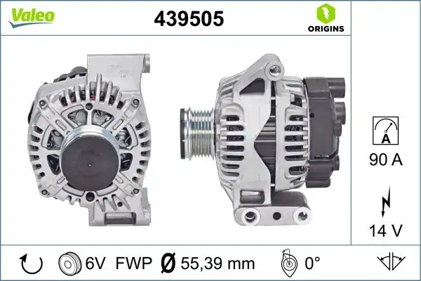 Valeo 439505 Alternatör Fiat Doblo Fiorino Grande Punto Idea Linea Panda Punto 1 3 Multijet 90a