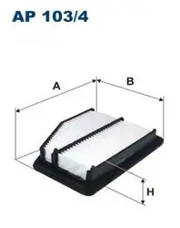 FILTRON AP103-4 | Hava Filtresi Honda Civic IX 1.6-1.8 2012->