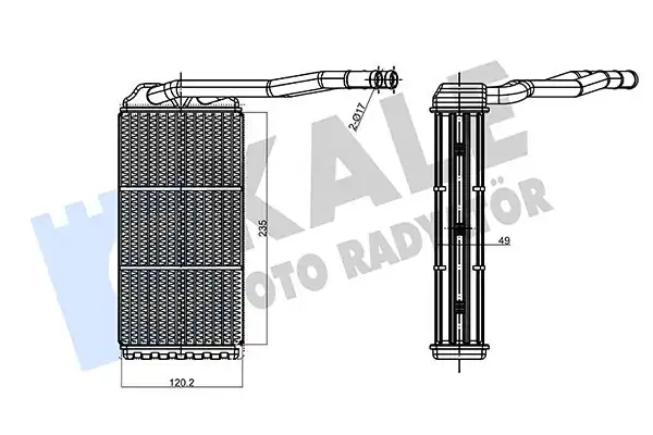 KALE 360190 | Kalorifer Radyatörü Land Rover Freelander İ L314 98 06 1 8 2 0 Td4 2 5 V6