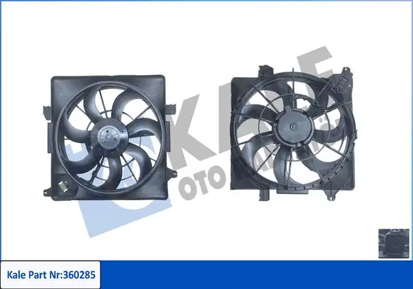 KALE 360285 | Fan Motoru Davlumbaz Hyundai İx35 Kia Sportage 2 0 CRDI 4wd Awd 10 12v