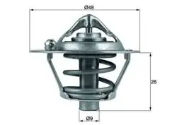 MAHLE TX10882D | Termostat 82°C Ford Focus I/II/III Fiesta Fusion 1.25/1.4/1.6 16V
