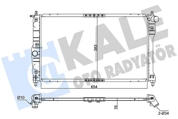 KALE 348205 | Radyatör Daewoo Nubira 1 6 2 0 16v 96 00 Manuel