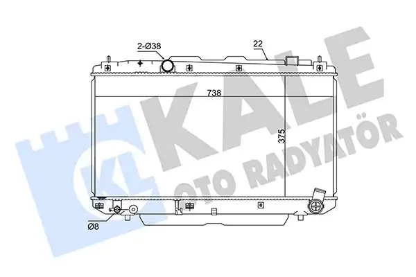 KALE 351825 | Su Radyatörü Toyota Rav4 2 0 D 4wd Manuel 01