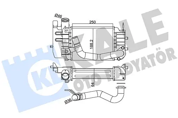 KALE 342370 | Toyota Corolla Auris Yaris Verso 1 4 D4d 2005 2012 Turbo Radyatörü İntercooler