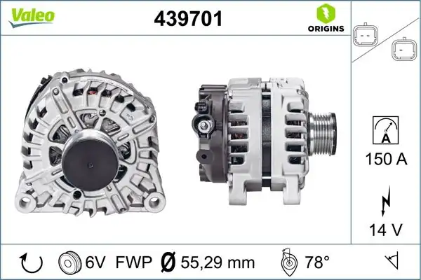 Valeo 439701 Alternatör 12v 150a Citroen Berlingo C3 C4 Ds3 Peugeot 3008 Partner Expert III Jumpy III 1 6 Hdi
