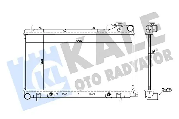 KALE 342105 | Radyatör Subaru Forester 2 0 2 5 2002 Otomatik