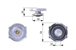 GATES RC135 | Genleşme Kavanoz Kapağı Jeep Cherokee 84-02 / Grand Cherokee XJ 4.0 16 PSI