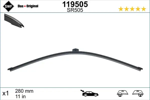 Valeo 119505 Silgi Süpürgesi Arka 28cm A1 A3 Bmw 2 Gran Tourer Glb 285mm