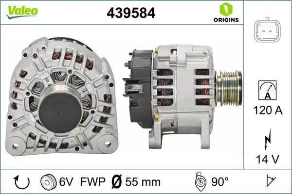 Valeo 439584 Alternatör 12 14v 125a Dacia Duster Logan II Renault Clio IV Captur İ Symbol III Fluence Megane III
