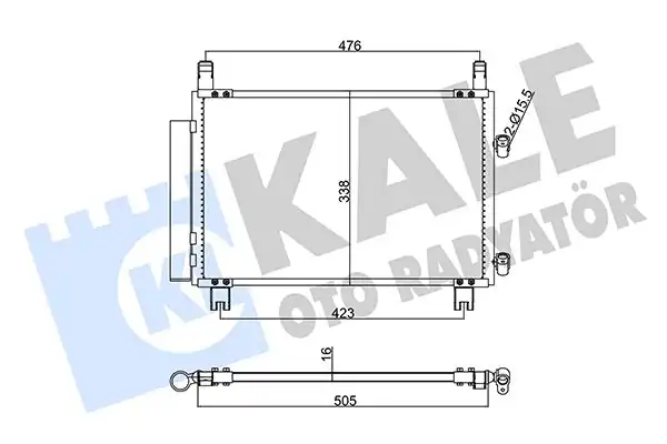 KALE 343110 | Klima Radyatörü Kondenser Toyota Yaris 1 0 1 3 1 33 Vvt 06 14 Kurutuculu