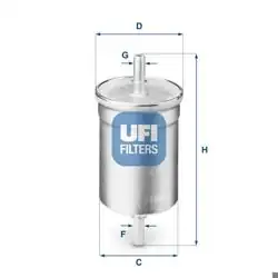 UFI 31.710.00 | Benzin Filtresi Clio.I.II-Mgn.I.II-Lgn.I.II-Logan (Demir)