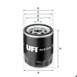UFI 23.413.00 | Yağ Filtresi Ford Fiesta/Focus/Mondeo/B-Max/C-Max/Fusion/Kuga/S-Max/