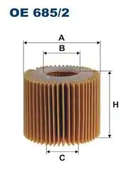 FILTRON OE685-2 | Yağ Filtresi Toyota Corolla/Auris/Avensis/Yaris/RAV4/CHR/Verso/Lexus CT 1.6-2.0 1.33 Hyb