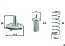 MAHLE TX18380D | Termostat 80C Golf V/VI Jetta III/IV Passat Polo Scirocco Tiguan Touran A1 Fabia Ibiza V Alhambra