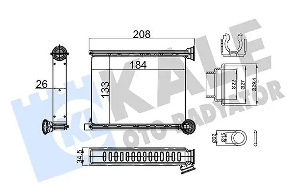 KALE 357310 | Kalorifer Radyatörü Dacia Duster II 1 5 dCi 1 6 18 Lodgy Talıant