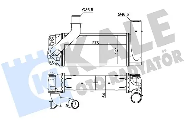KALE 375650 | Turbo Radyatörü İntercooler Toyota Corolla Auris Yaris 1 4 D4d 05 13
