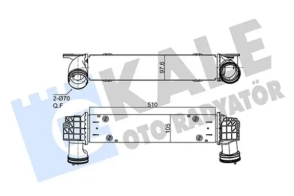 KALE 352510 | Turbo Radyatörü İntercooler Bmw 3 Serisi E90 E91 E92 E93 325d 330d M57 N57 06
