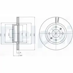 DELPHI BG4295 | Fren Diski Ön i10 I/II/III, Picanto I/II, Havalı 252mm