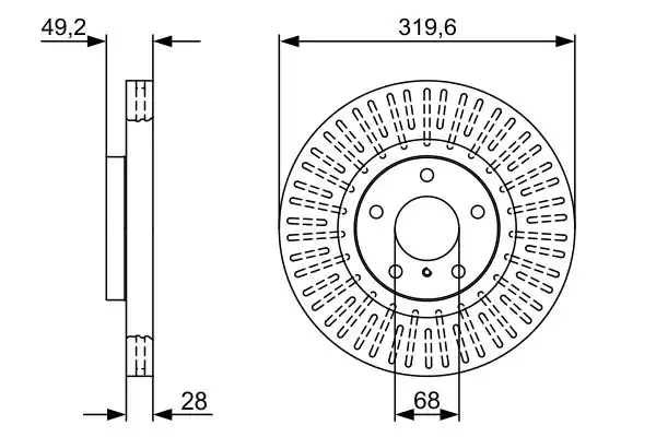 Bosch 0986479v60 Disk Ön Infiniti Fx S50 Fx35 45 3 5 4 5 03 05 2 Adet