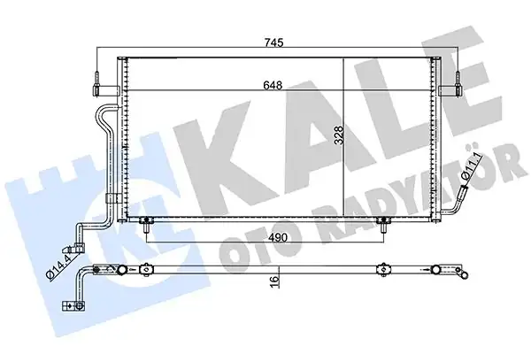 KALE 385500 | Klima Radyatörü Peugeot Partner Citroen Berlingo Xsara 1 6hdi 1 9d