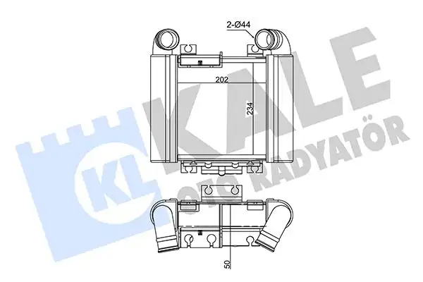 KALE 350760 | Turbo Radyatörü İntercooler Kia Bongo III K2500 K2700 2 5 2 7 D 04