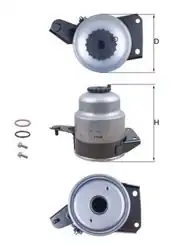 MAHLE KL829D | Mazot Filtresi Toyota Corolla/Auris/Avensis/Verso T27 1.6-2.0 D4D 14-