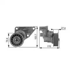 GATES T38158 | Gergi Kütüğü Chevrolet Tahoe / Cadillac Escalade Tahoe 4.8 V8 99-06 5.3 V8 99-06