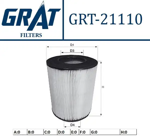 GRAT 21110 | Hava Filtresi Mitsubishi Canter 659 Turbo 511 711 859