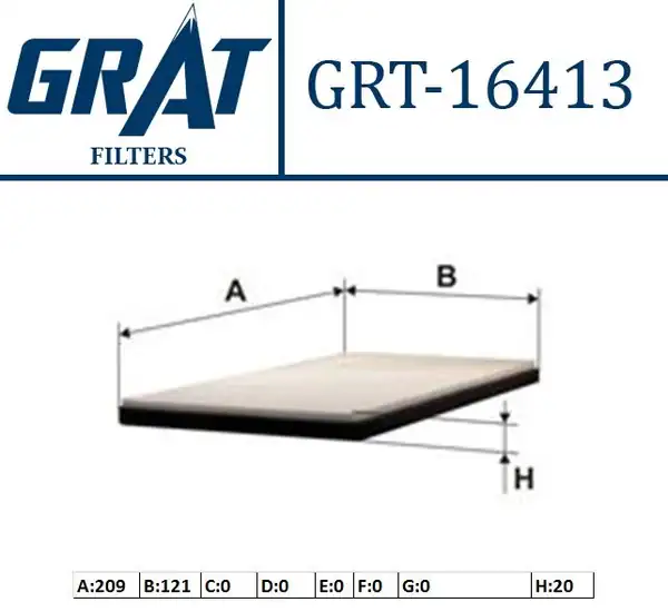 GRAT 16413 | Kabin Filtresi Hyundai Starex H1 08 12