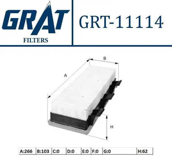 GRAT 11114 | Hava Filtresi Renault Kangoo 1 9 98 01 Tırnaklı