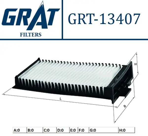 GRAT 13407 | Kabin Filtresi Citroen C5 1 8 16v 2 0 Hdi 01 Ac Manuel