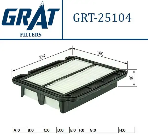 GRAT 25104 | Hava Filtresi Chevrolet Kalos 02 10 Aveo 05 10 1 2 1 4