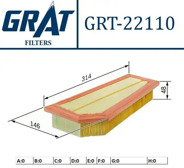 GRAT 22110 | Hava Filtresi Mercedes M271 W204 212 CGI