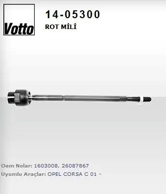VOTTO 14-05300-14 | 05300 Rot Mili Opel Corsa C Combo