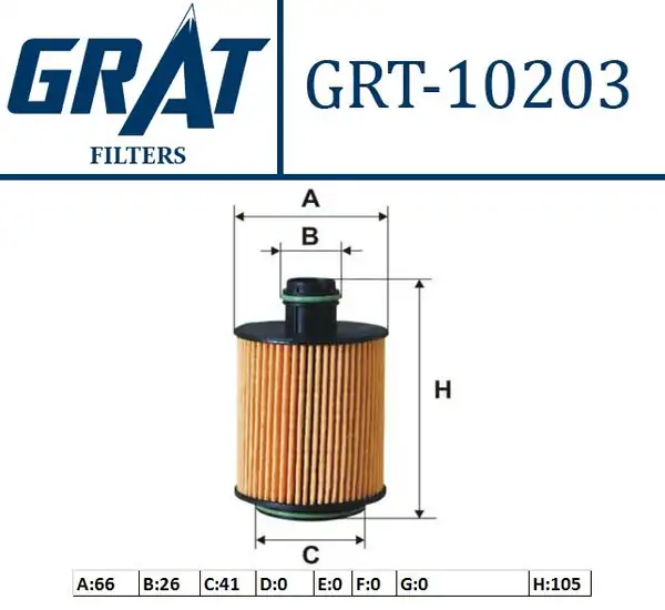 GRAT 10203 | Yağ Filtresi Fiat Doblo Linea Fiorino Egea 1 3 1 6 Mtj Opel Astra J Corsa D 1 3 CDTI 09