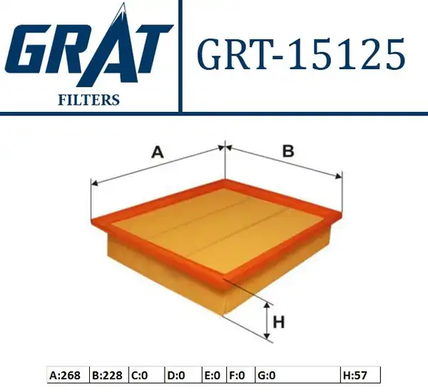 GRAT 15125 | Hava Filtresi Volkswagen Golf III 1 6 2 0gti