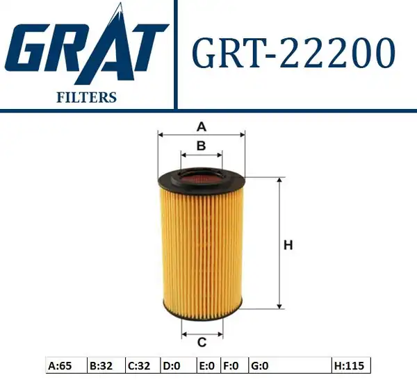 GRAT 22200 | Yağ Filtresi Mercedes Vito Viano 03
