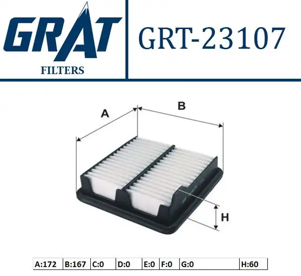 GRAT 23107 | Hava Filtresi Honda Jazz 09 12 City 10 12