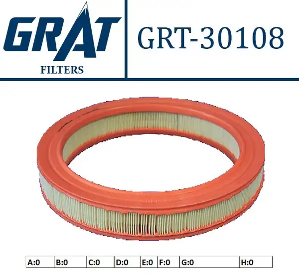 GRAT 30108 | Hava Filtresi Bmw 315 316 318 E21 81 E30 85 91 518 E12 E28 81 84