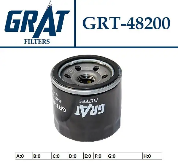 GRAT 48200 | Yağ Filtresi Daihatsu Applause Cuore Sirion Yrv Terios Feroza Suzuki Alto Carry Swift Baleno