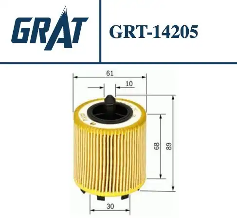GRAT 14205 | Yağ Filtresi Opel Astra G Vectra B C 2 2 16v 2002