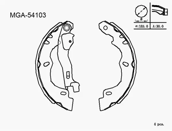MGA 54103 | Kampana Balata Levyelı Fiat Palio 96 02