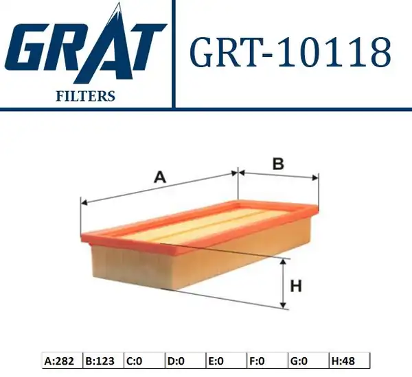 GRAT 10118 | Hava Filtresi Fiat Panda II 1 1i 1 2i 9 03