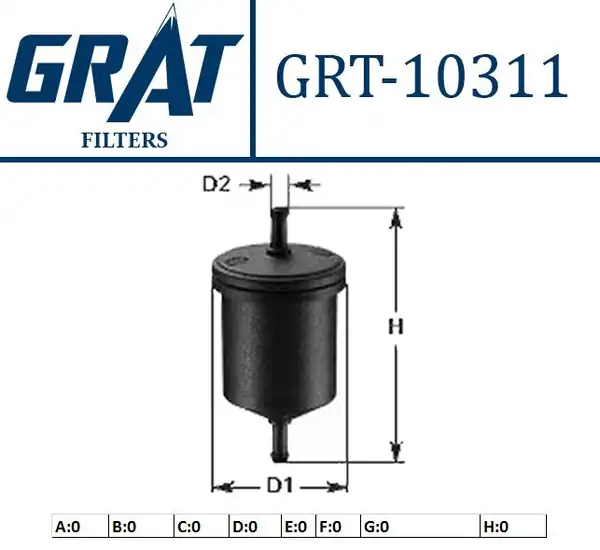 GRAT 10311 | Benzin Filtre Jetronik Fiat Tempra 1 4 1 6 Uno 70