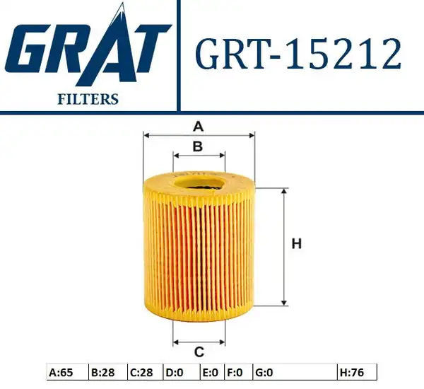 GRAT 15212 | Yağ Filtresi VW Polo 1 2tdi 2009