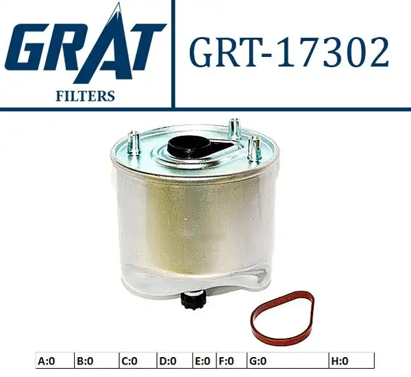 GRAT 17302 | Mazot Filtre Ford Focus 1 6tdci 2011 Volvo S40 V50 S60 S80 V60 V40 Xc40 D4162t 11 15