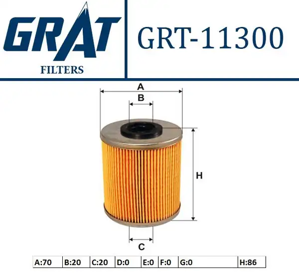 GRAT 11300 | Mazot Filtresi Kısa 84mm Master II Traffic II Master III Movano Vivaro 2 5 2 3 M9t 2 5 G9u 1 9 F9q