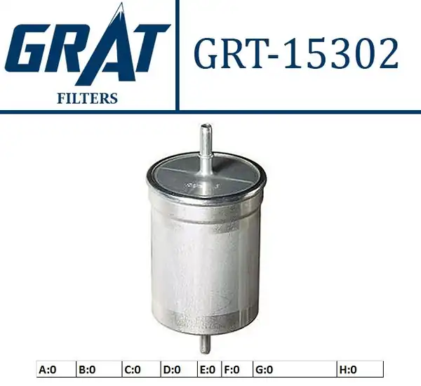 GRAT 15302 | Benzin Filtresi VW Golf 98 06 Audi A3 97 03 A4 01 08 Seat Leon 00 06 Skoda Octavia 97 11