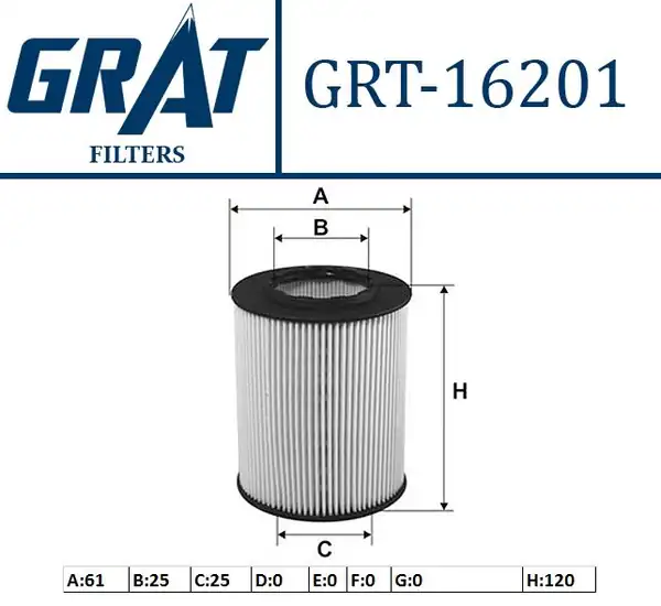 GRAT 16201 | Yağ Filtresi Uzun Accent Era 07 11 Getz 06 10 İ30 08 11 Rio 06 11 Ceed 06 11 CRDI